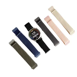 Cinturino in nylon di ricambio per smartwatch Huawei, fascia con velcro regolabile colorata.