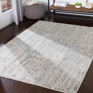 Tapis de salon moderne et nordique minimaliste gris clair avec texture abstraite pour la maison.