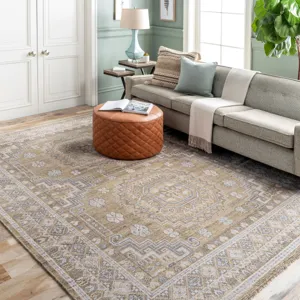 Bohemian area rug for living room vintage distressed carpet vintage floor mat bedroom decor