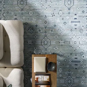 Bohemian area rug for living room, vintage patterned large floor carpet for bedroom and sofa.