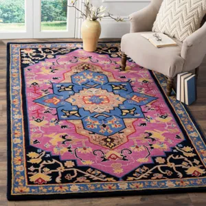 Bohemian Persian Style Area Rug Polyester Printed Non Slip Carpet For Living Room Bedroom Outdoor Camping Decor