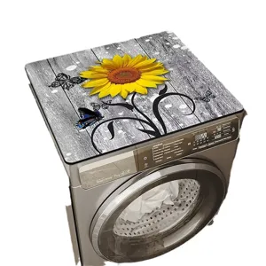 Zonnebloem hout textuur wasmachine mat diatomiet rubber antislip waterdichte hoes