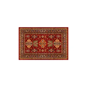 Vintage bohemian style area rug with intricate oriental geometric patterns for living room