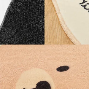 Cartoon imitation cashmere carpet bedroom bedside mat living room floor mat details