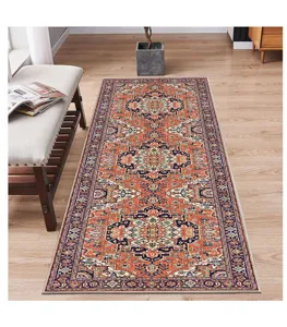 Persian runner rug long hallway carpet vintage traditional medallion kitchen mat floor decor
