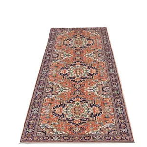Persian style kitchen runner rug durable absorbent non slip hallway floor mat for home