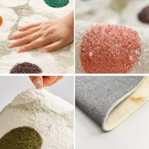 Nordic style plush floor mat microfiber soft non-slip rug for home living room bedroom decor
