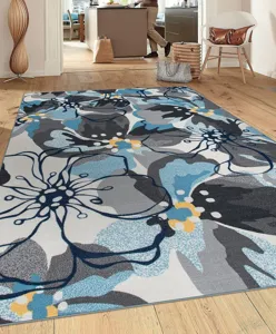 Modern large floral living room carpet imitation cashmere retro hotel bedside sofa mat
