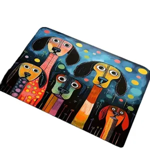 American cartoon dog doormat absorbent non-slip floor mat for entryway bathroom hallway