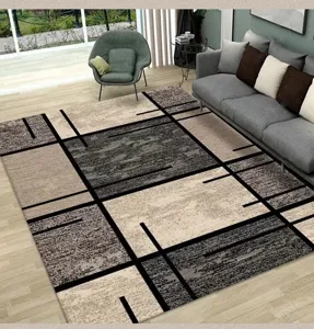 Modern geometric living room carpet large area nordic style grey black rug for home