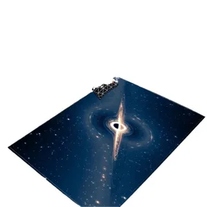 3D space black hole pattern bedroom carpet soft non-slip floor rug for home decor