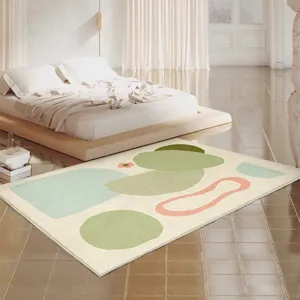 Modern abstract geometric carpet for bedroom living room minimalist bedside floor mat soft rug