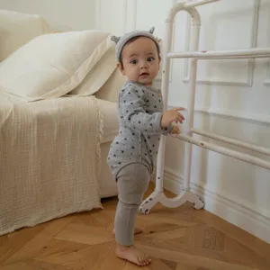 Neonato bambino autunno inverno vita alta leggings elastici comodi morbidi pantaloni caldi