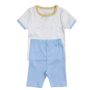 Kinder Sommer Kurzarm T-Shirt und einfarbige Shorts Set atmungsaktive Baumwolle Kleinkind