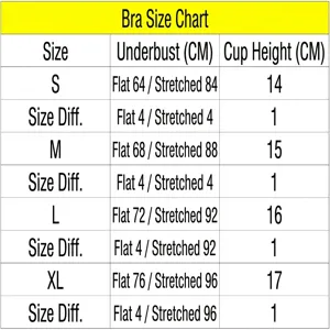 Size chart for sexy lace floral embroidery bralette and thong lingerie set. Check dimensions.