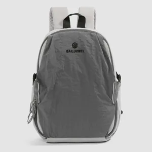 Κομψό σακίδιο πλάτης δίχρωμο ελαφρύ ταξιδιού σχολική τσάντα casual γκρι