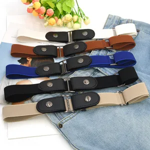 Elastic invisible belt for jeans, adjustable stretch waist strap, simple all-match casual belt for adults.