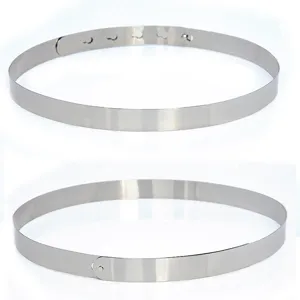 Cinturón de metal para mujer, fajín plateado elegante y ancho para vestido de moda chic.
