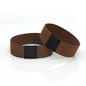 Elastic shoe straps for high heels anti slip heel bands brown elastic bands with black patch