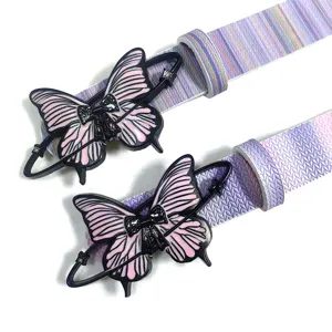 Y2K style butterfly buckle belt for women, trendy waist accessory for jeans and dresses.