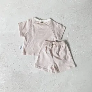 Baby summer striped short-sleeve t-shirt shorts set infant cute casual daily wear clothing