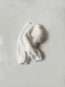 Mameluco de felpa para bebé ropa de invierno cálida y gruesa pelele blanco tierno