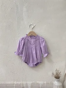 infant baby girl long sleeve romper embroidered floral bodysuit cute newborn baby clothes