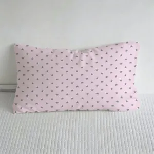 Funda de almohada larga de estrella rosa estilo coreano ropa de cama simple para sofá de dormitorio
