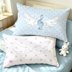 Ins Stijl Polka Dot Vleugels Lang Bolster Kussen Zacht Pluche Rechthoekig Sierkussen Voor Slaapkamer Bank Decor Bedkussen