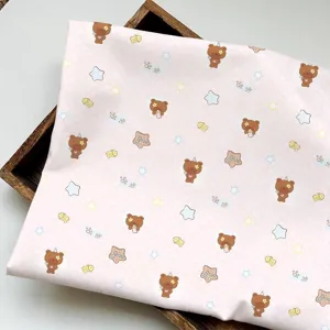Pink cartoon bear decorative cloth DIY handmade fabric for student dorm table decor