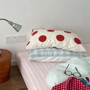 Κορεάτικο στυλ ins πουά καρό μαξιλάρι μαλακό υπνοδωμάτιο καναπές μινιμαλιστική διακόσμηση