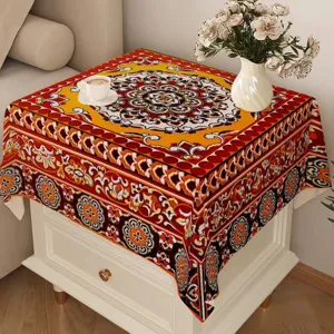 Tovaglia stile bohemien copertura decorativa antipolvere per tavolino e microonde.