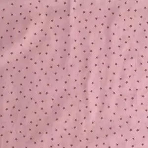 Pink fabric with dark star pattern for DIY handmade tablecloth and cute photography background.