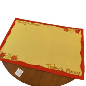 Cute tomato cartoon cotton linen placemat table mat for kitchen dining table decor.