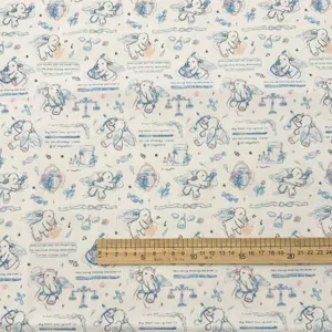 Cute cartoon printed cotton fabric DIY handmade retro book cloth and table cloth