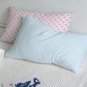 Almohada Larga Estilo Coreano con Estampado de Estrellas Cojín Rectangular de Peluche para Sofá Cama Coche Decoración de Cabecera