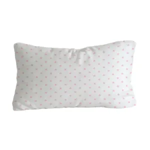 Cojín largo con estrellas rosas estilo coreano, almohada suave y cómoda para cama y sofá.