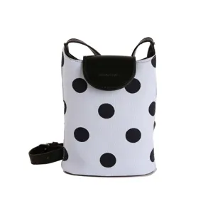 Women fashion mini polka dot bucket bag stylish single shoulder crossbody phone bag for summer