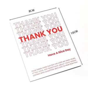 Custom thank you card stickers gift box sealing labels for baking cake decor 8x10cm