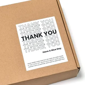 Thank you stickers for packaging, gift boxes, bakery seals, and decoration labels pack.