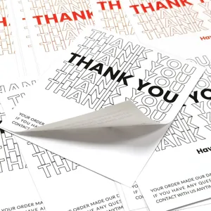 Korean Ins Style Thank You Stickers Gift Box Sealing Labels Baking Cake Takeout Box Decorative Paper Sticker