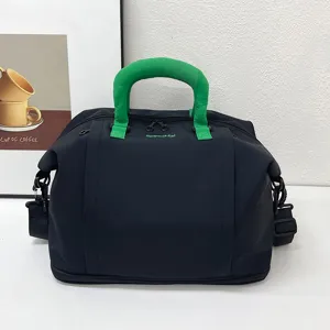 Grand sac de voyage polochon sac de sport de gym avec poignee verte et bandouliere