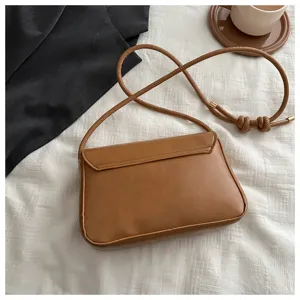 Retro solid color small square bag autumn winter new fashion versatile shoulder crossbody bag