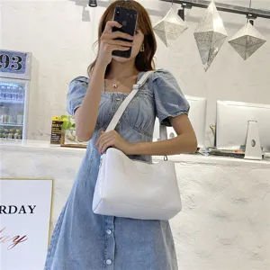 White crocodile pattern underarm shoulder bag for women, stylish PU leather crossbody bag.