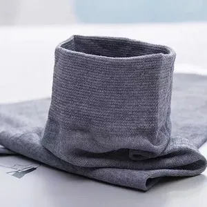 Men's grey mid-calf socks thin breathable summer business casual knit socks daily wear.
