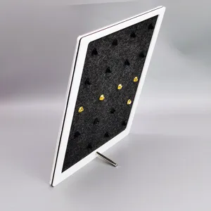 Vitrine de presentation de badges en acrylique boite de rangement avec feutrine