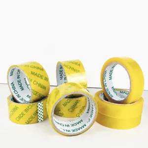 Yellow packing tape rolls bulk strong adhesive shipping sealing tape for heavy packaging boxes