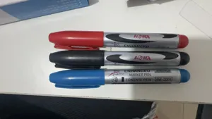 Feutre noir épais à séchage rapide imperméable résistant à l'huile lot de 3 stylos