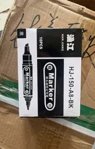 Permanente Marker Doppelkopf Oelbasierend Wasserdicht Schwarze Industrie Marker 10 Stk