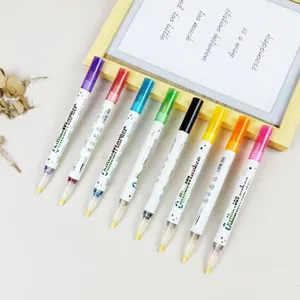 8-kleurige dubbele lijn omtrek markeerstiften set voor DIY journaling en markeren.